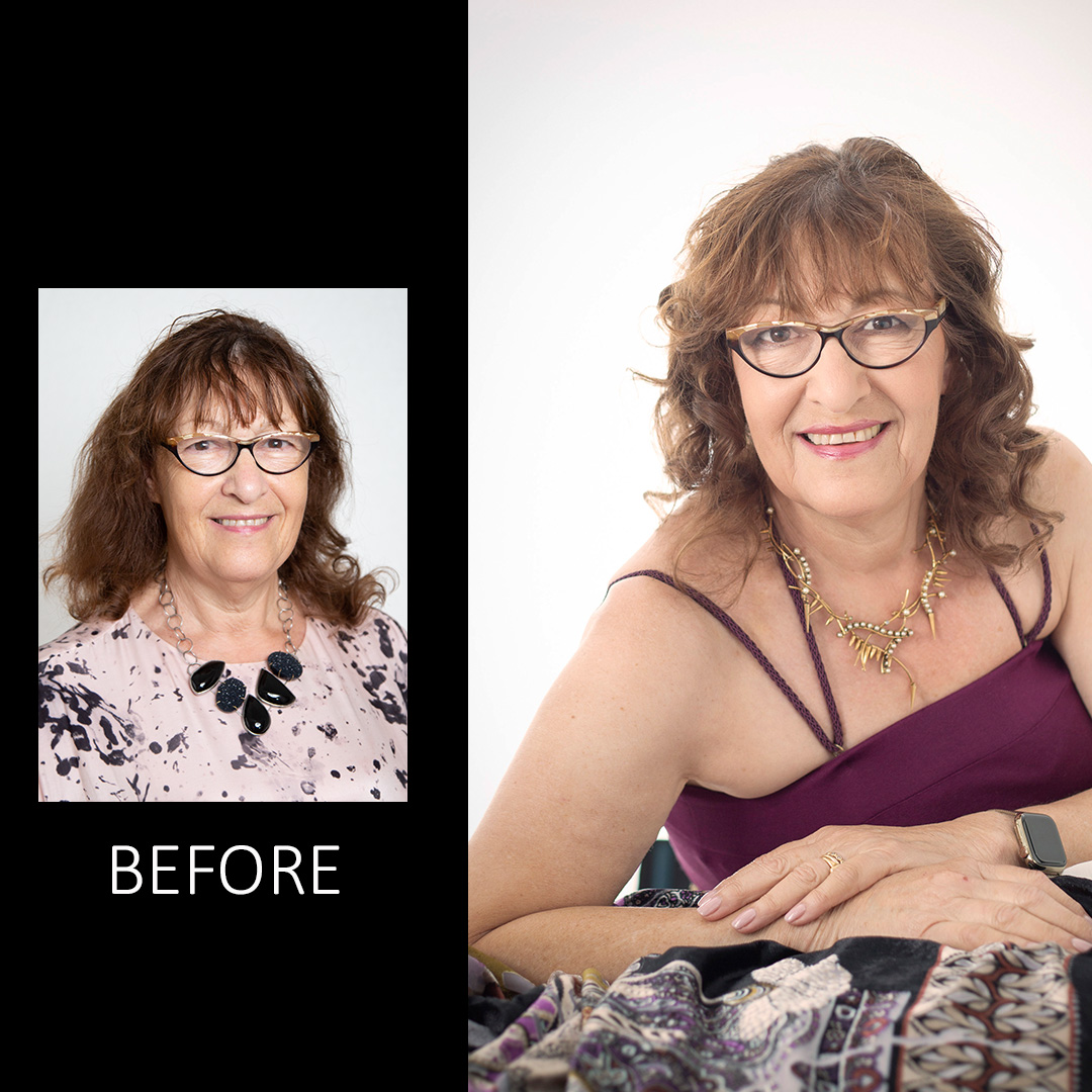 Glamour photography before and after transformation Teaneck NJ - client 4